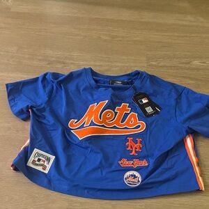 Mets Women's Blue Crop Top